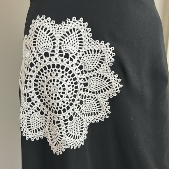 Tory Burch Dress Black Embroidered Lace Applique Resort Collection Sleeveless 0 - Picture 6 of 12